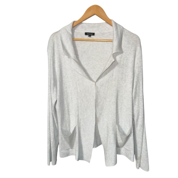 Verve Ami Sweaters - VERVE AMI Light Gray Open-Front Cardigan with Pockets LARGE
